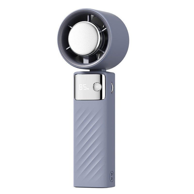 Danoz Smart - Blue Portable Turbo Handheld USB Rechargeable Fan with Digital Speed Display - High - Speed Cooling Fan for Outdoor Use - danozdirect