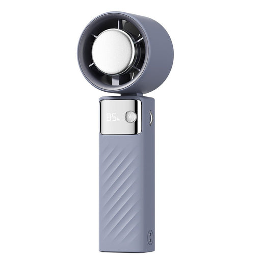 Danoz Smart - Blue Portable Turbo Handheld USB Rechargeable Fan with Digital Speed Display - High - Speed Cooling Fan for Outdoor Use - danozdirect