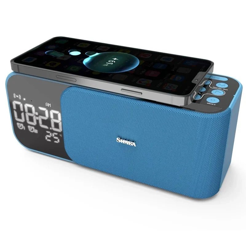 Danoz Smart - Digital Led Alarm Clock Night Light Led Bluetooth Speakers with Wireless Charger, Super Offer! - danozdirect
