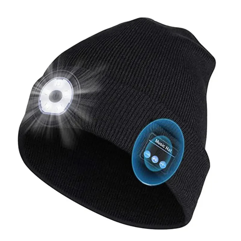 Danoz Smart - Fashion Warm Beanie Bluetooth 5.0 LED Hat Wireless Stereo Headset Music Player With MIC Support - danozdirect