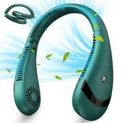 Danoz Smart - Green Rechargeable 5000mAh Portable Neck Fan with 3 - Speed Settings - danozdirect