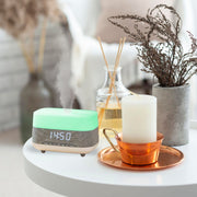 Danoz Smart - Laser Ambient Diffuser Clock Radio with Bluetooth Speaker & Light - danozdirect