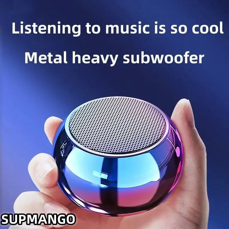 Danoz Smart 🔊 M3 Flash Wireless Bluetooth Speaker Portable Small Steel Gun Metal Heavy Subwoofer Outdoor Mini Bluetooth Small Speaker - danozdirect