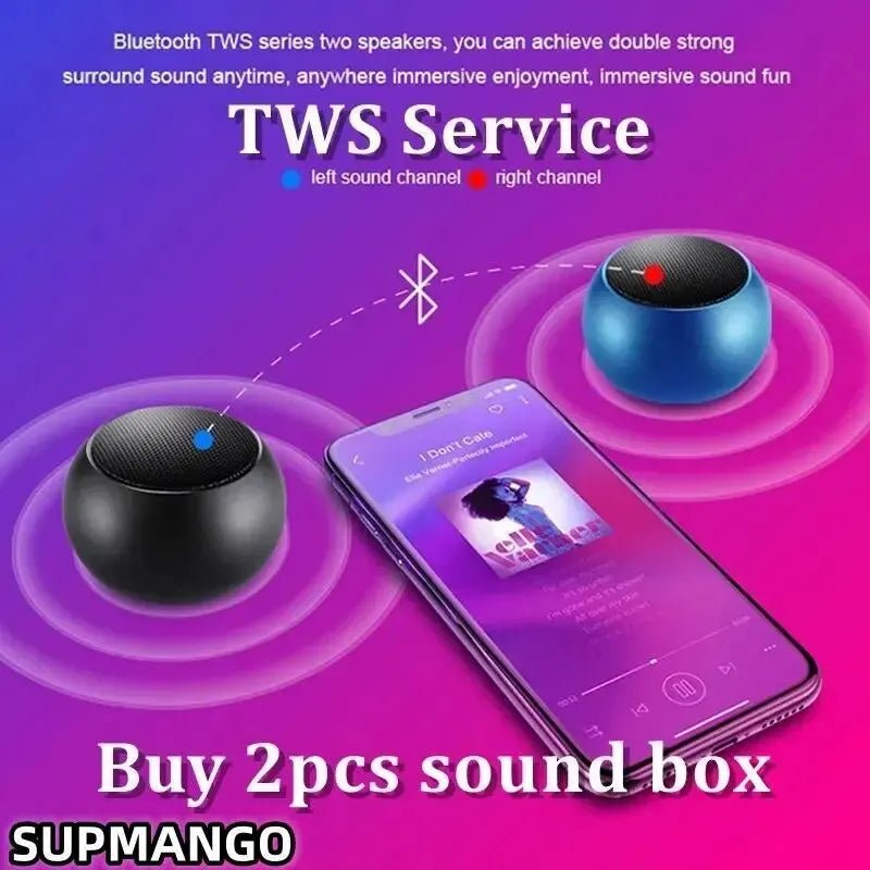 Danoz Smart 🔊 M3 Flash Wireless Bluetooth Speaker Portable Small Steel Gun Metal Heavy Subwoofer Outdoor Mini Bluetooth Small Speaker - danozdirect
