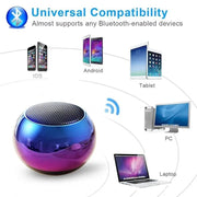 Danoz Smart 🔊 M3 Flash Wireless Bluetooth Speaker Portable Small Steel Gun Metal Heavy Subwoofer Outdoor Mini Bluetooth Small Speaker - danozdirect