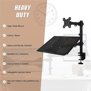 Danoz Smart - Monitor Mount & Laptop and Tablet Shelf Stands Holders Adjustable Workspace Arm - danozdirect