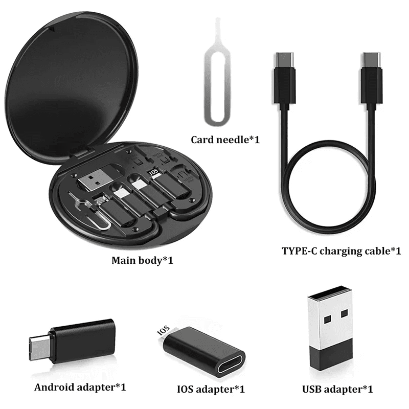 Danoz Smart - Multi USB Type C to C 60W Charging Adapter Cable Kit USB C to Lighting Conversion Set USB A & Type C to Micro/Type C/Lighting - Buy 1 get 1 Free - danozdirect