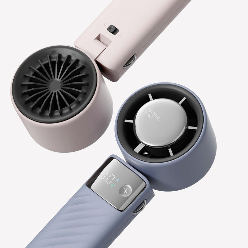 Danoz Smart - Pink Portable Turbo Handheld USB Rechargeable Fan with Digital Speed Display - High - Speed Cooling Fan for Outdoor Use - danozdirect