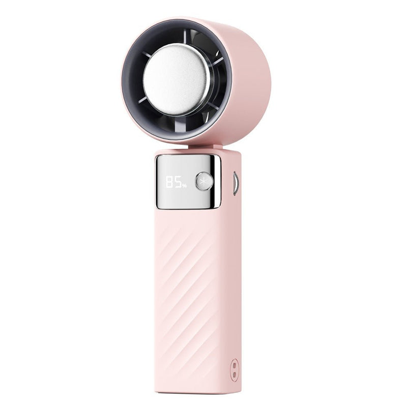 Danoz Smart - Pink Portable Turbo Handheld USB Rechargeable Fan with Digital Speed Display - High - Speed Cooling Fan for Outdoor Use - danozdirect