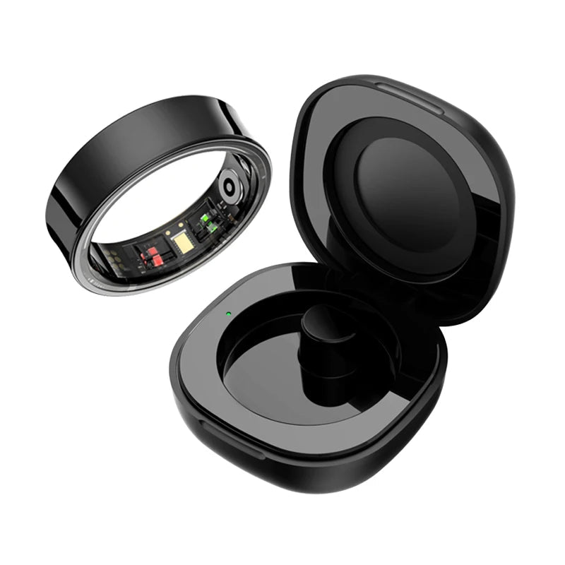 Danoz Smart - R09 Smart Ring Men Women with Charging Case, Heart Rate Blood Oxygen, Skin Temperature Monitor,5ATM Waterproof For Android iOS - danozdirect