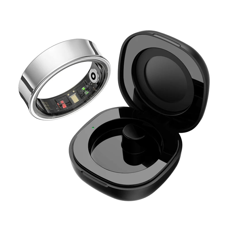 Danoz Smart - R09 Smart Ring Men Women with Charging Case, Heart Rate Blood Oxygen, Skin Temperature Monitor,5ATM Waterproof For Android iOS - danozdirect