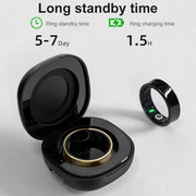Danoz Smart - R09 Smart Ring Men Women with Charging Case, Heart Rate Blood Oxygen, Skin Temperature Monitor,5ATM Waterproof For Android iOS - danozdirect