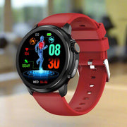 Danoz Smart - Red Round 1.3 Touch Screen Smartwatch with Heart Rate & Fitness Tracking" - danozdirect