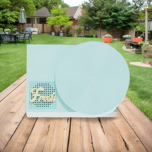 Danoz Smart - Retro Phonograph Bluetooth Speaker - Rotating Disc, Bluetooth 5.3, AUX/TF Card, 8H Playtime(Blue) - danozdirect