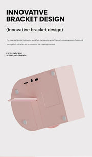 Danoz Smart - Retro Phonograph Bluetooth Speaker - Rotating Disc, Bluetooth 5.3, AUX/TF Card, 8H Playtime(Pink) - danozdirect