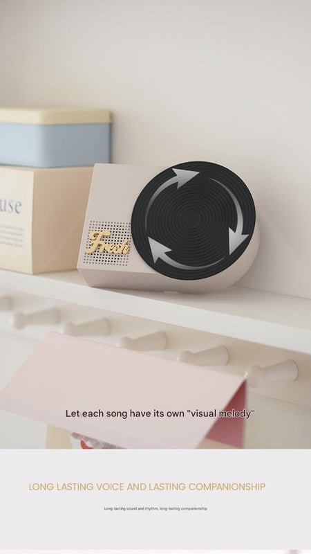 Danoz Smart - Retro Phonograph Bluetooth Speaker - Rotating Disc, Bluetooth 5.3, AUX/TF Card, 8H Playtime(Pink) - danozdirect