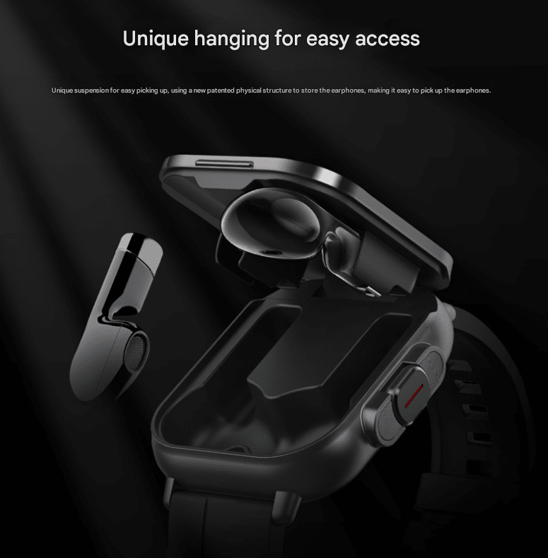 Danoz Smart - Silver 2 - in - 1 Bluetooth Smartwatch with Integrated Earbuds for Sports - danozdirect