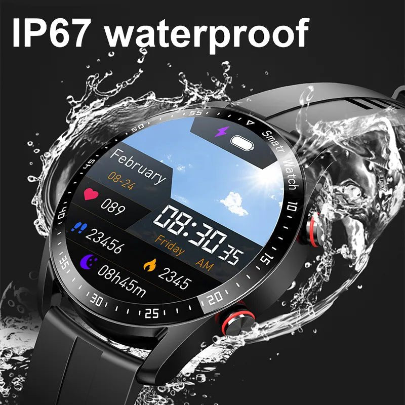 Danoz Smart - Silver Silicone Business Smartwatch with ECG and PPG Monitoring and Stainless Steel Strap - danozdirect