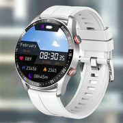 Danoz Smart - Silver Silicone Business Smartwatch with ECG and PPG Monitoring and Stainless Steel Strap - danozdirect