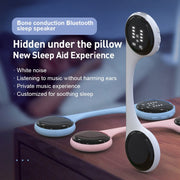Danoz Smart - Under - Pillow Bone Conduction Sleep Speaker - Bluetooth 5.4, White Noise, TF Card, LED Display & Timer(Pink) - danozdirect