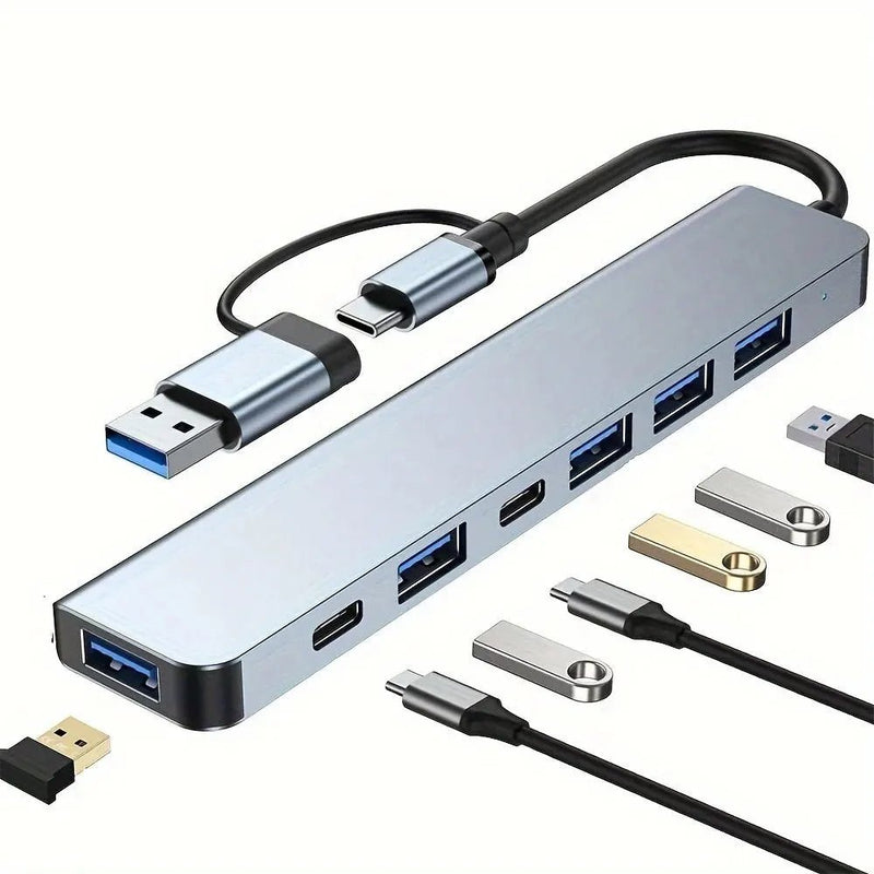 Danoz Smart - USB C Hub USB Hub 3.0, VIENON Aluminum 7 in 1 USB Extender, USB Splitter with 1 X USB 3.0, 4 X USB 2.0 and 2 X USB C Ports - danozdirect