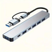 Danoz Smart - USB Hub 3.0, VIENON Aluminum 7 in 1 USB Extender, USB Splitter with 1 X USB 3.0, 4 X USB 2.0 and 2 X USB C Ports - danozdirect