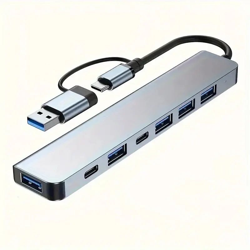 Danoz Smart - USB Hub 3.0, VIENON Aluminum 7 in 1 USB Extender, USB Splitter with 1 X USB 3.0, 4 X USB 2.0 and 2 X USB C Ports - danozdirect