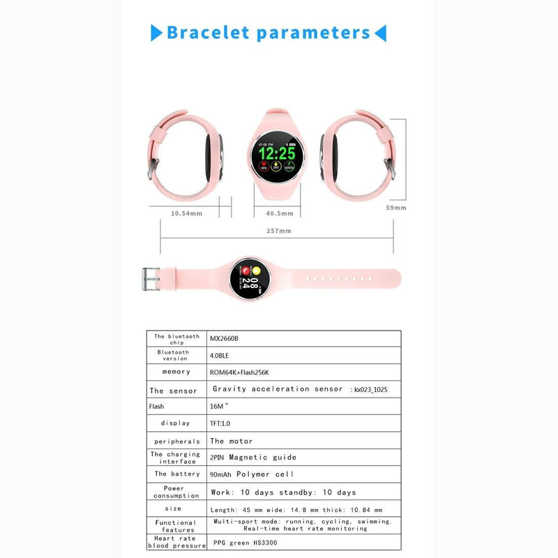 Danoz Smart - Waterproof Bluetooth Smartwatch With Call / Heart / Bp / Sleep Monitoring - Ip67 - Pink - danozdirect