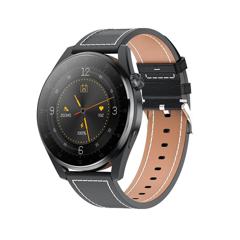 Danoz Smart - Waterproof Leather Smartwatch With Colour Display - Brown - danozdirect