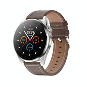Danoz Smart - Waterproof Leather Smartwatch With Colour Display - Brown - danozdirect
