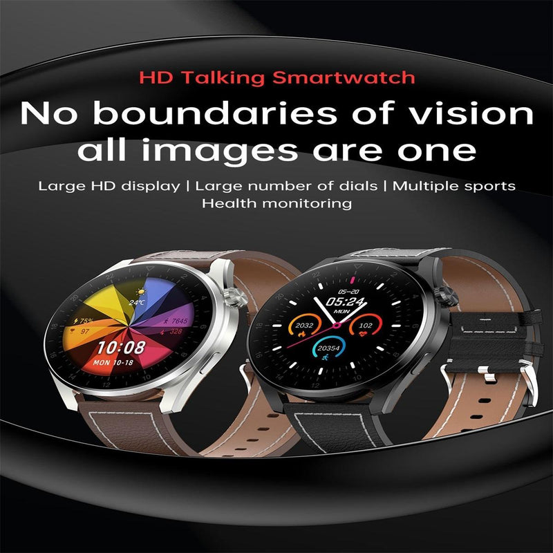 Danoz Smart - Waterproof Leather Smartwatch With Colour Display - Brown - danozdirect