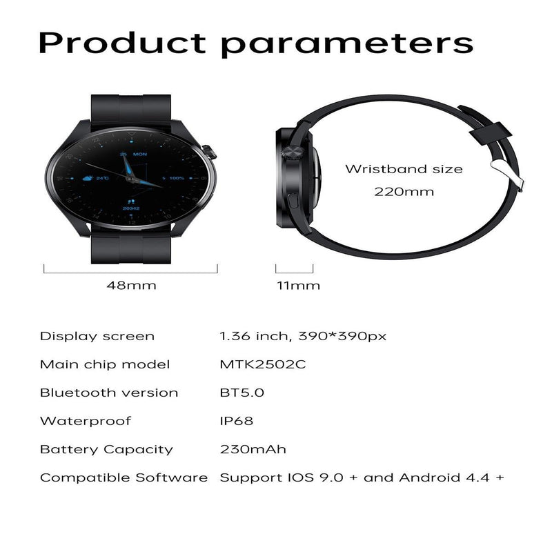 Danoz Smart - Waterproof Silicone Smartwatch With Colour Display - Silver - danozdirect