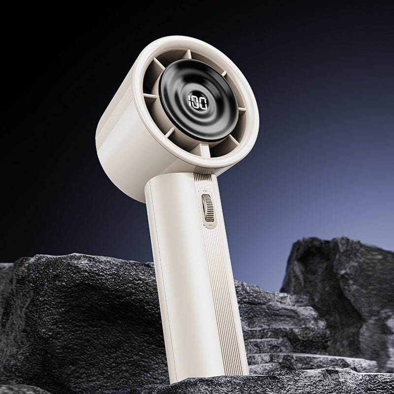 Danoz Smart - White High - Power Portable Handheld Fan with Digital Display - danozdirect