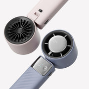 Danoz Smart - White Portable Turbo Handheld USB Rechargeable Fan with Digital Speed Display – High - Speed Cooling Fan for Outdoor Use - danozdirect
