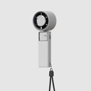 Danoz Smart - White Portable Turbo Handheld USB Rechargeable Fan with Digital Speed Display – High - Speed Cooling Fan for Outdoor Use - danozdirect
