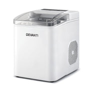 Danoz SmartAppliances, Devanti Ice Maker Machine Portable 12kg Countertop w/Self Cleaning 1.2L White - danozdirect