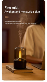 Danoz SmartAroma Black Creative Candleligh Aromatherapy Diffuser USB Desktop Ambient Candle Lamp Humidifier - danozdirect