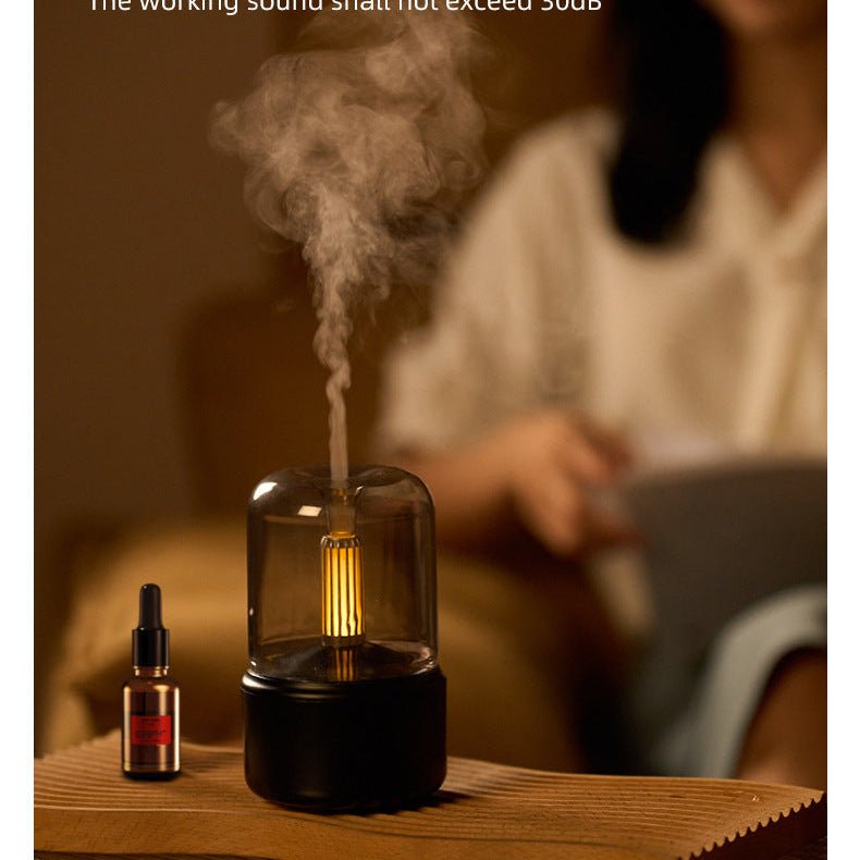 Danoz SmartAroma Black Creative Candleligh Aromatherapy Diffuser USB Desktop Ambient Candle Lamp Humidifier - danozdirect