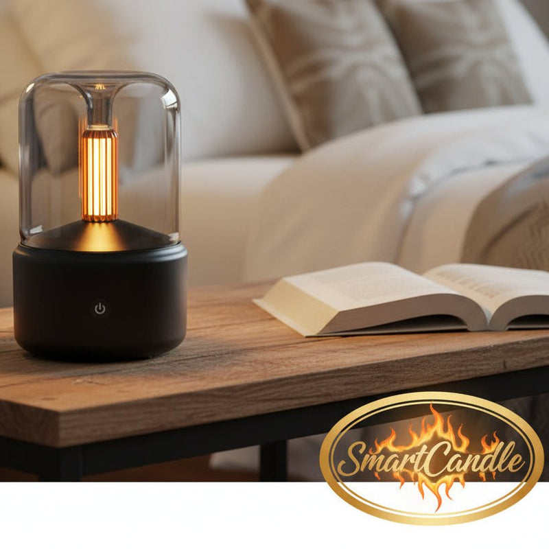 Danoz SmartAroma Black Creative Candleligh Aromatherapy Diffuser USB Desktop Ambient Candle Lamp Humidifier - danozdirect
