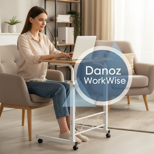 Danoz SmartDesk, Laptop Desk Table Adjustable 60CM Light Wood - Anytime ,Anywhere! - Free Postage! - danozdirect