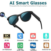 Danoz SmartGlasses - AI Smart Glasses 8K HD 1200MP Pixel Camera Video AI ChatGPT Translation Bluetooth Call Voice Assistant Music. - danozdirect