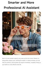 Danoz SmartGlasses - AI Smart Glasses 8K HD 1200MP Pixel Camera Video AI ChatGPT Translation Bluetooth Call Voice Assistant Music. - danozdirect