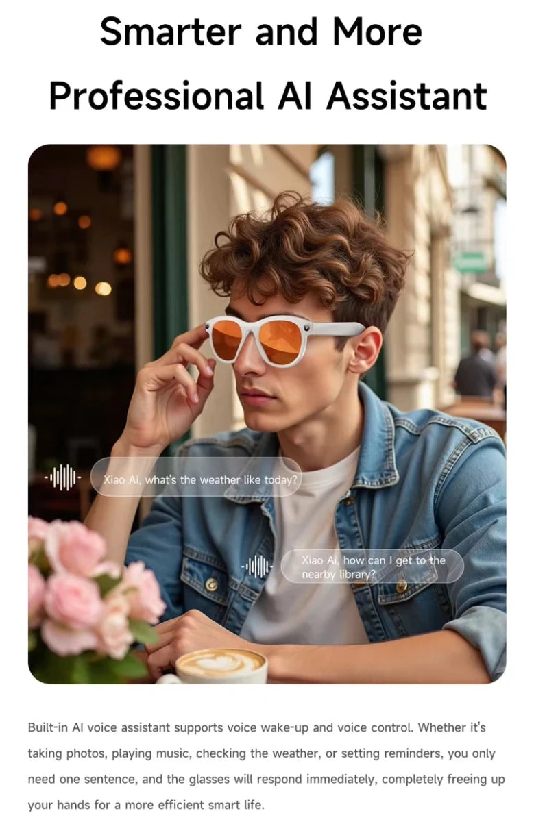 Danoz SmartGlasses - AI Smart Glasses 8K HD 1200MP Pixel Camera Video AI ChatGPT Translation Bluetooth Call Voice Assistant Music. - danozdirect