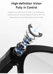 Danoz SmartGlasses - AI Smart Glasses 8K HD 1200MP Pixel Camera Video AI ChatGPT Translation Bluetooth Call Voice Assistant Music. - danozdirect