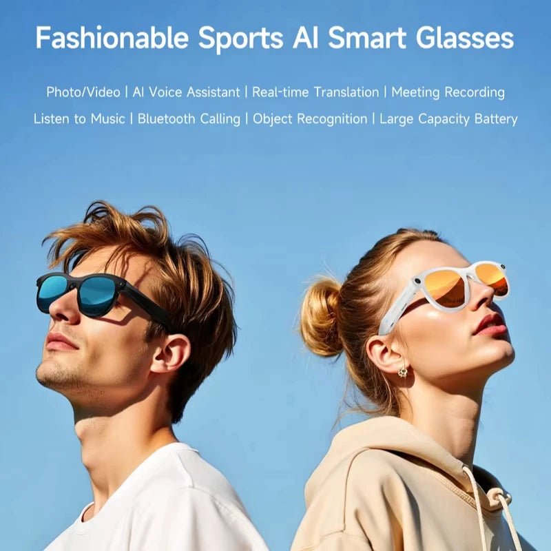 Danoz SmartGlasses - AI Smart Glasses 8K HD 1200MP Pixel Camera Video AI ChatGPT Translation Bluetooth Call Voice Assistant Music. - danozdirect
