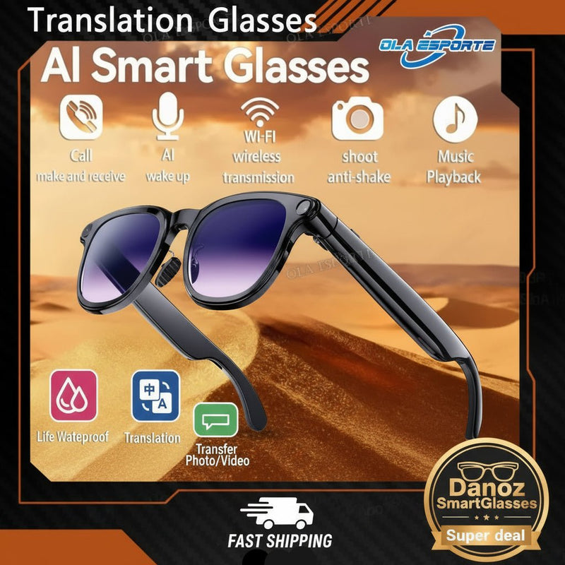 Danoz SmartGlasses - New 8K AI Smart Glasses With 100MP Camera Chat GPT Touch Sport Sunglasses Bluetooth Call Video Music Player For Men Women - danozdirect