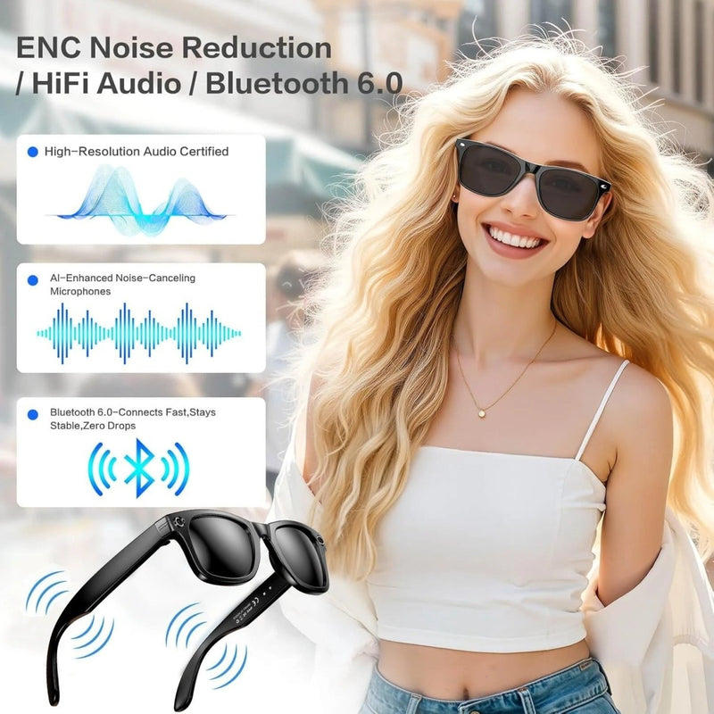 Danoz SmartGlasses - New 8K AI Smart Glasses With 100MP Camera Chat GPT Touch Sport Sunglasses Bluetooth Call Video Music Player For Men Women - danozdirect