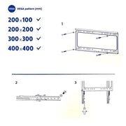 Danoz SmartMount Tilt TV Monitor Wall Mount Bracket for 32 40 55 65 70 75 Inch Universal fit. - danozdirect
