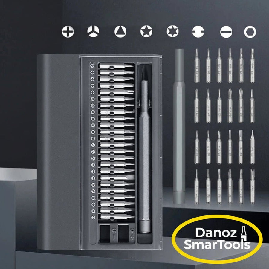 Danoz SmarTools - 26 in 1 Precision Screwdriver Set Magnetic Screw Driver Bits Multifunctional Mini Repair Tool for Phones, Watches, Glasses PC, Laptops and more... - danozdirect
