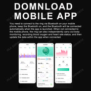 Danoz SmartRing - Men's and Women's Smart Ring Heart Rate Oximetry Sleep Monitor IP68, Multi - Sport Modes Finger Rings for Android and i0s - danozdirect